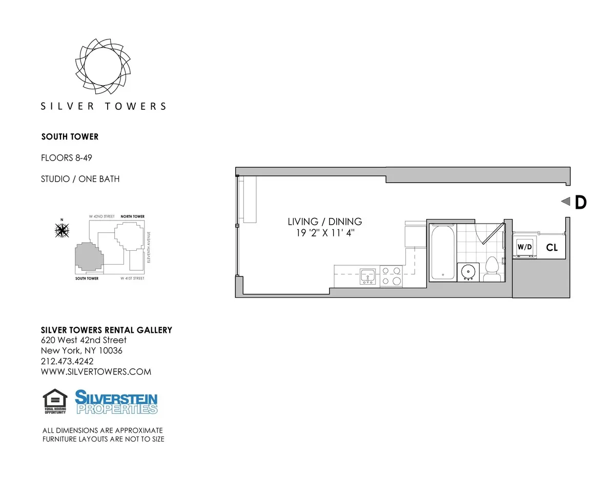 610 West 42nd Street #S49D in Hell's Kitchen, Manhattan