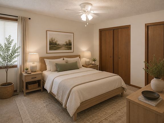 Bedroom 1--virtually staged