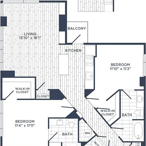 2 Bedroom 2 Bedroom