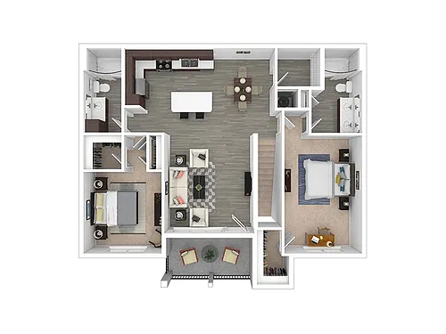Floor plan 2x2-1173