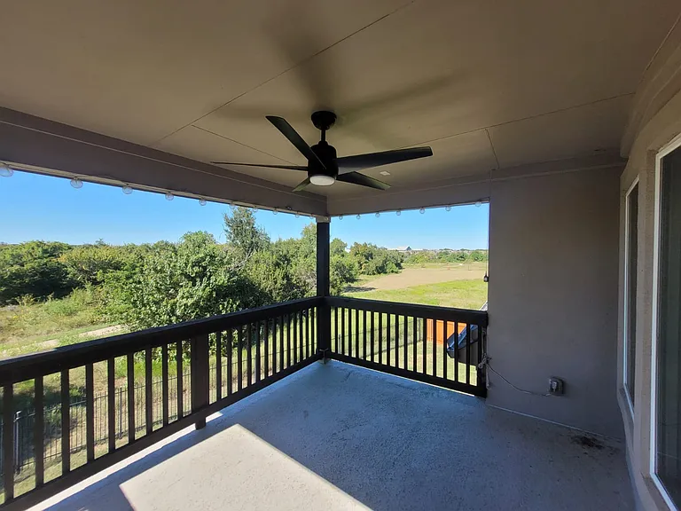 Upstairs balcony
