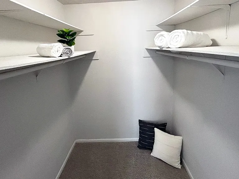 Enjoy walk-in closets with ample shelf space!