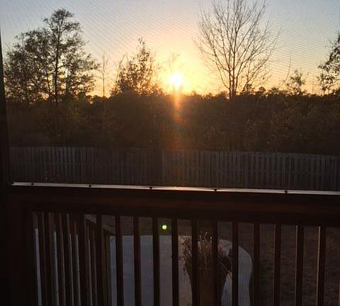 Sunset from back porch.
