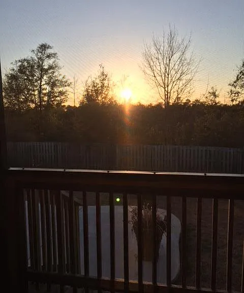 Sunset from back porch.