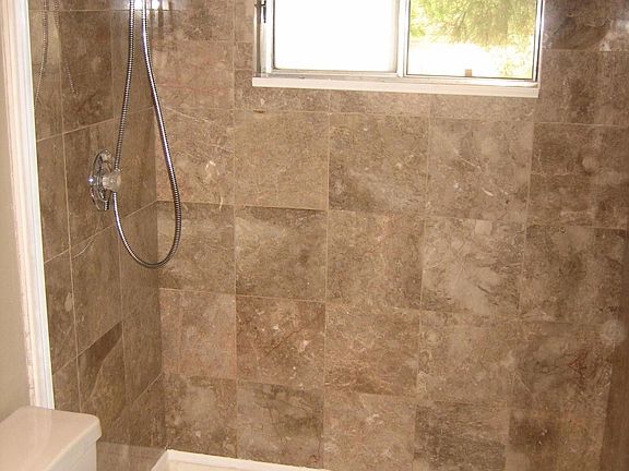 marble tiled shower 
