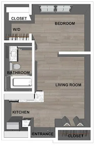 Floor plan Open Bedroom A