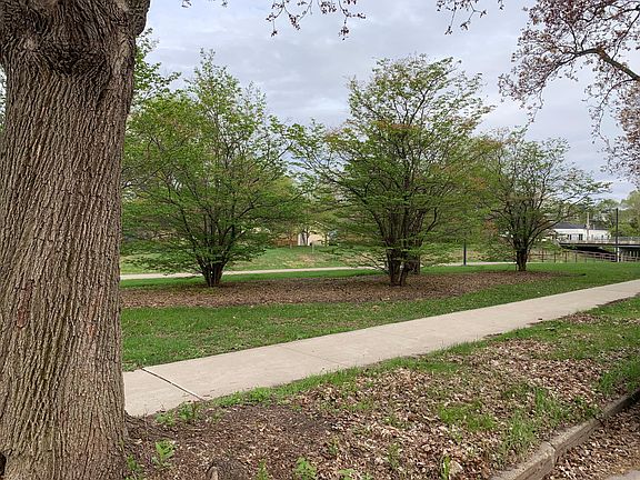View across the street - walking path & river
