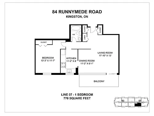 Floor plan 1 Bedroom
