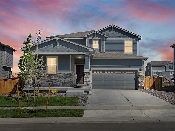 The Snowberry floorplan images taken at a Meritage Homes community in Commerce City, CO.