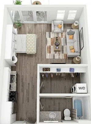 Studio / 1 Bath - 540 SF Studio / 1 Bath - 540 SF
