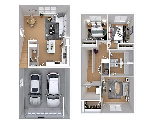 Floor plan 3 Bed Side Load