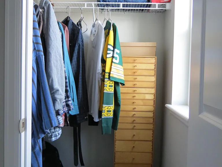 Walk in closet with a window!