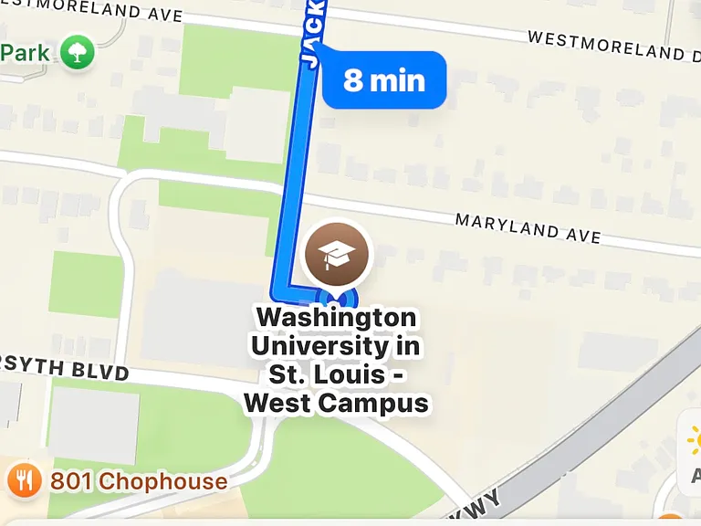 WASH U WALKING DISTANCE 8 Min
