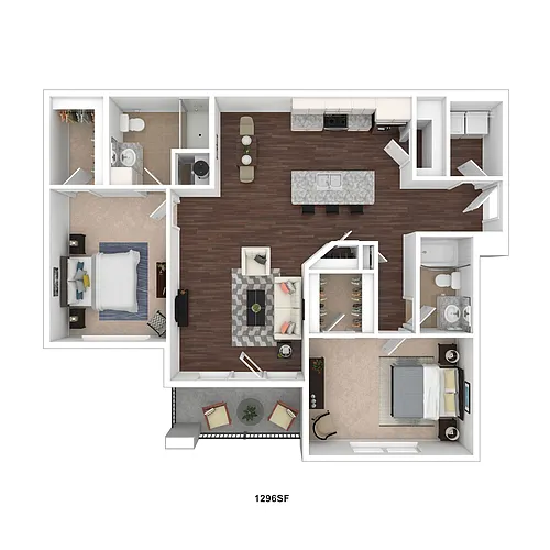 Floor plan 2 Bedroom Select