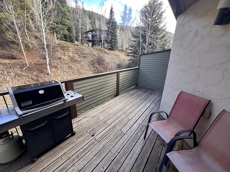 Patio next to living room facing the mountain