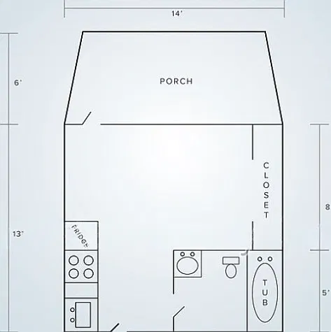 1 bed, 350 sqft, $875 — Photo 2