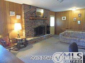 Living room with fireplace