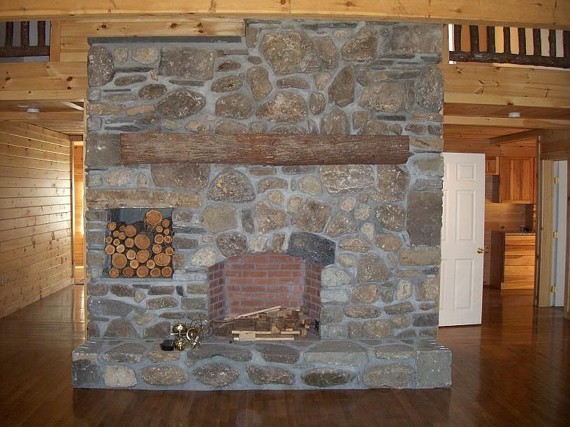 Fieldstone Fireplace