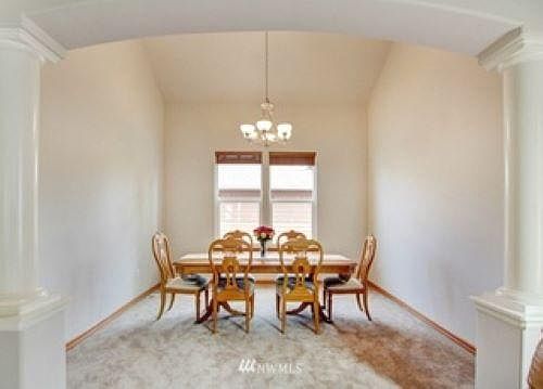 Formal Dining with vaulted ceiling