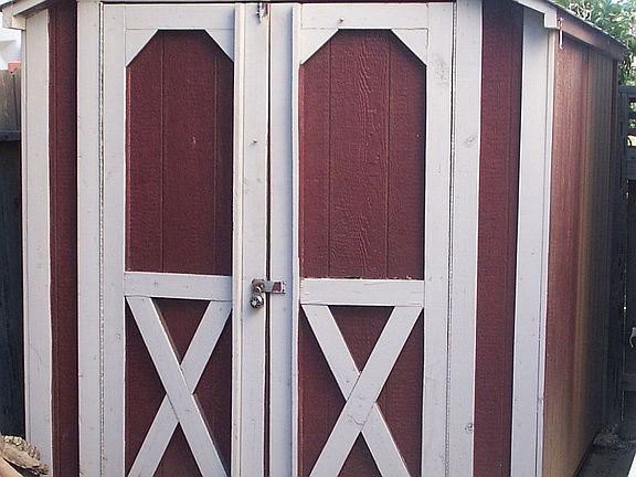 Storage shed.