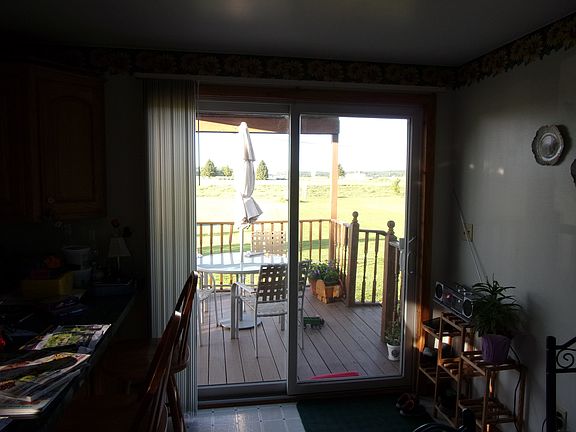 Deck located off kitchen
