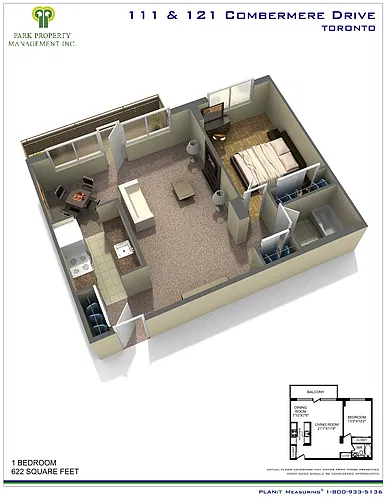 Floor plan One Bedroom