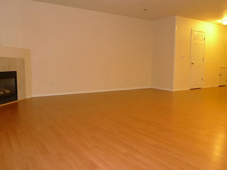 Living room, door on the right is entrance from Garage, door
