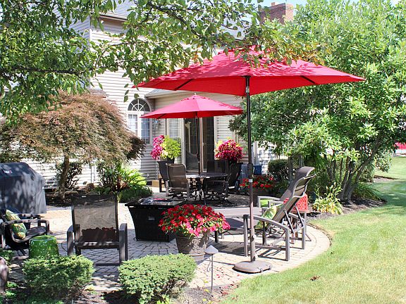Large brick patio