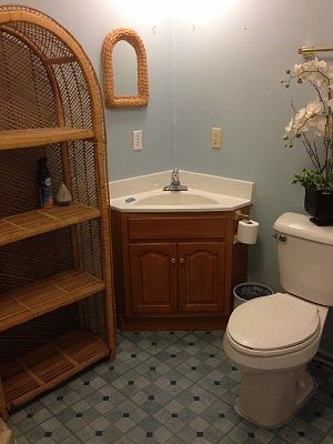 One of 2 baths with shower
