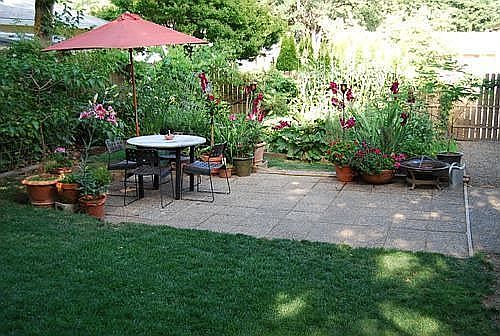 patio and side yard