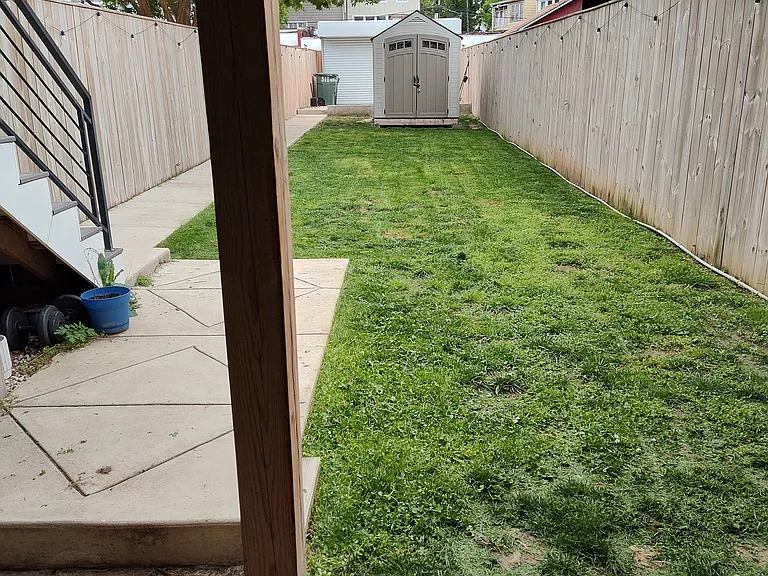 View from private basement patio.