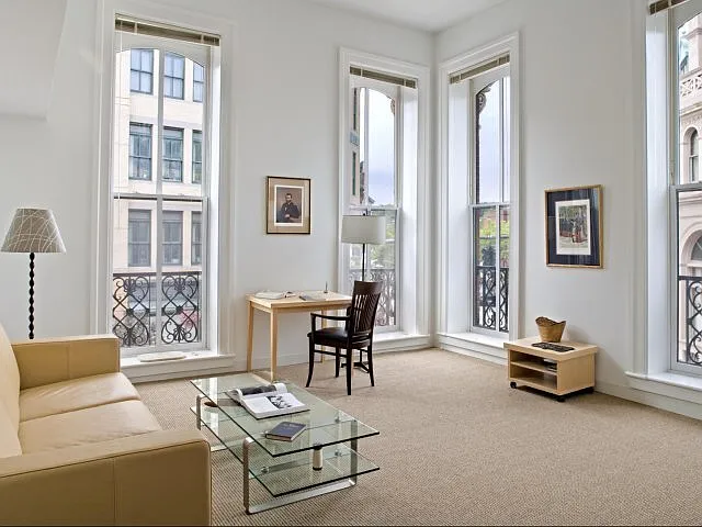 Living Room With Long Windows