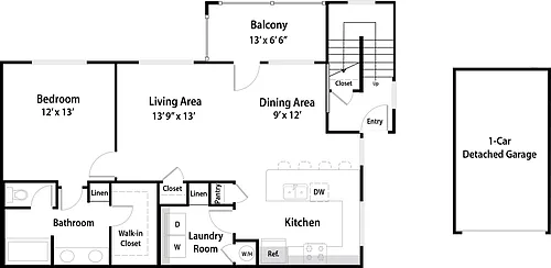 Floor plan The Flats Plan 5 - Upstairs