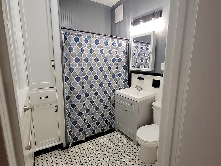 Bathroom- newly painted and updated sink and vanity.
