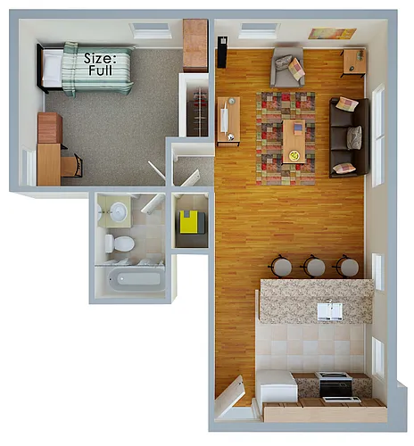 Floor plan 1 Bedroom