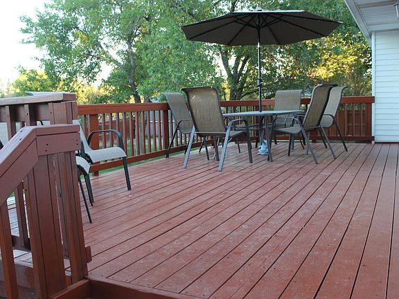 Newly re-finished deck
