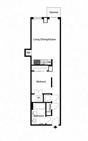 Floor plan Alcove 1 BR-B