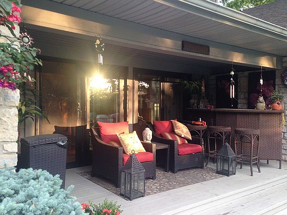 Relax on your porch by pool
