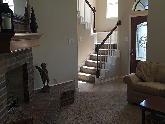 Living room with fireplace