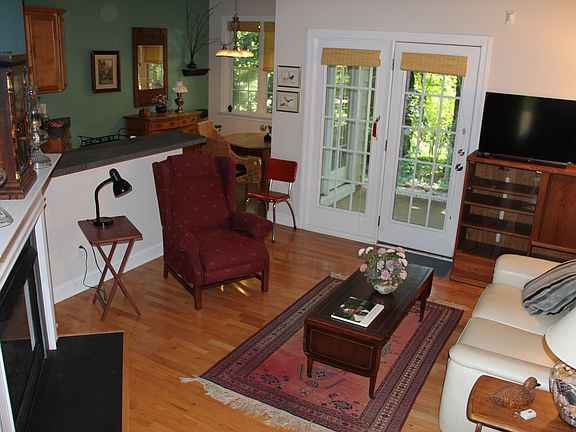 Private patio and gas fireplace