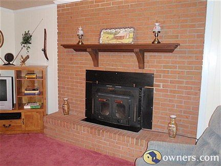 Fireplace in Den