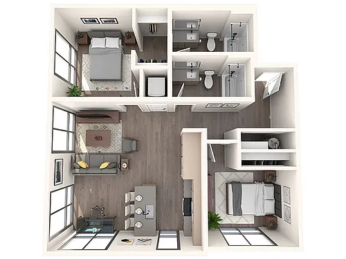 Floor plan 2x2A