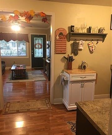 VIEW FROM KITCHEN TO LIVING ROOM