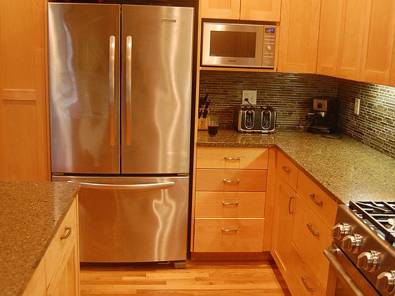 French Door Refrigerator and Microwave