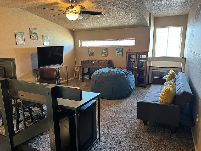 Upstairs loft, office, game room