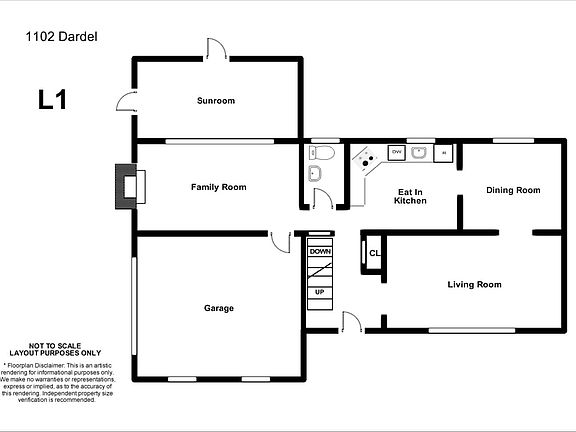 Main level floor plan