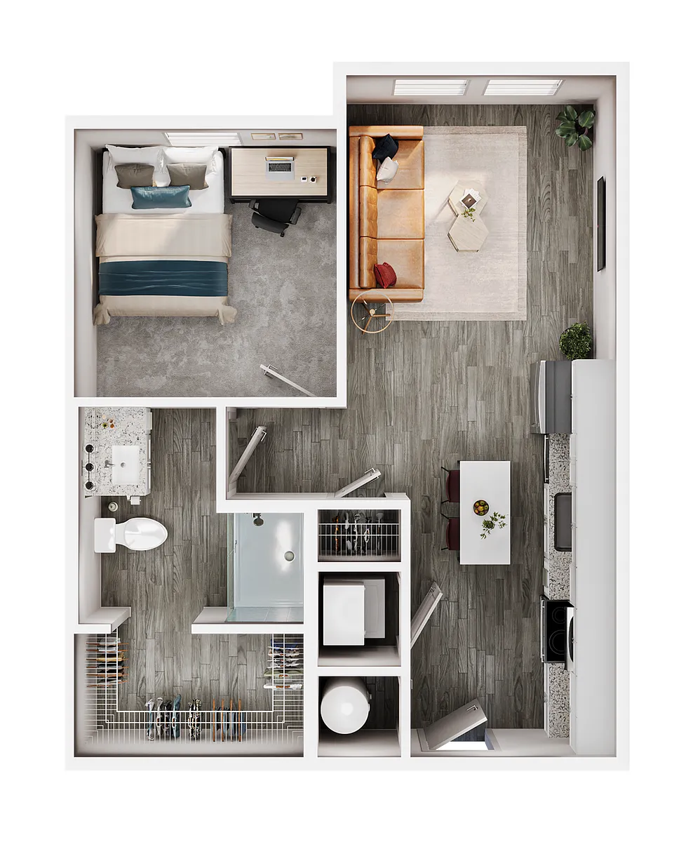 Floor plan 1BR/1BA