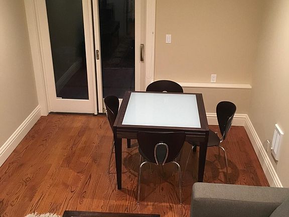 Dining area and the door to private garden.