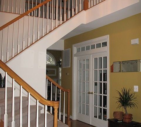 Stairs...gorgeous touch to the grand foyer. 
