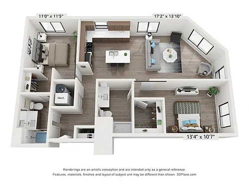 Floor plan 2X2 G